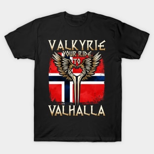 Valkyrie your ride to Valhalla Norway T-Shirt T-Shirt